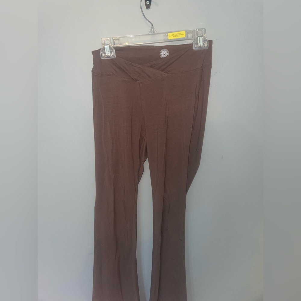 brown, pac-sun, cotton, flare leggings